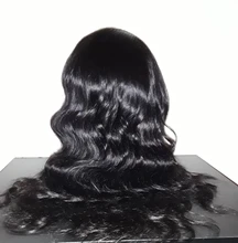 Headband Wig Highlight Human-Hair-Wigs Body-Wave Wavy Glueless Ombre Malaysian with 1B99J
