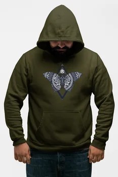 

Angemiel Wear Cosmic Butterfly Green Men 'S Hooded Sweatshirt