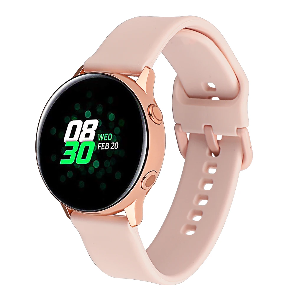 pink Совместимый ремешок samsung Galaxy Watch gear Активный Спортивный мягкий силиконовый ремешок сменные полосы для Garmin VivoActive 3 - Цвет: pink