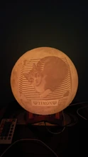 USB Rechargeable Moon-Lamp Night-Light Lunar Custom Tap/remote-Switch 3d-Printing Photo/text