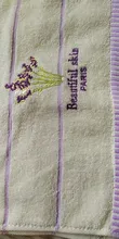 Jetting-toallas bordadas de piel bonita, tela de algodón con flores de lavanda parisina, olor fragante, 33x74cm