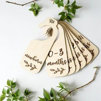 

Custom Wooden Baby Toddler Nursery Closet Dividers Closet Clothes Organizers Newborn 24 Months Wardrobe Divider baby shower gift