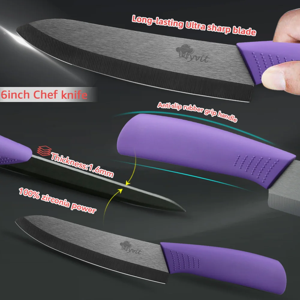 Kitchen Ceramic Knife Set Professional W/ Sheaths Super Sharp Rust Proof  Stain Resistant Chef Utility Knives Fruit Paring Knife - AliExpress