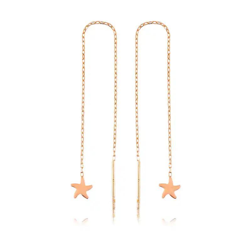 

Merve Silver Silver-Chain Marine Star Earrings