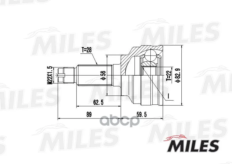 Шрус Mazda 626 V 1.8 97-99 Нар.-899039 Miles Ga20226 Miles арт. GA20226