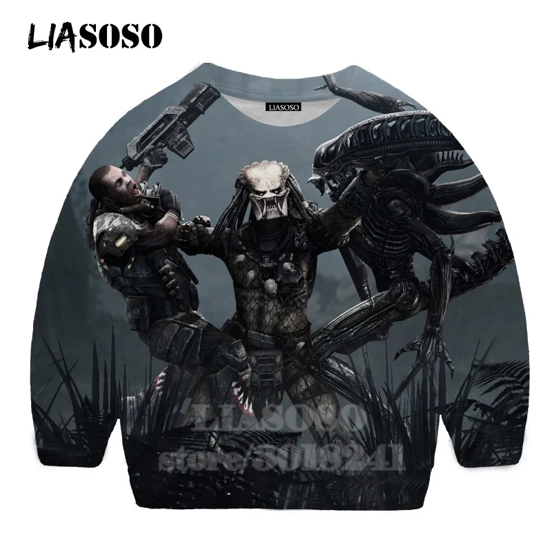 

LIASOSO Autumn Children Teens 3D Print Movie The Predator Sweatshirt Kids Hoodies Boy Girl Long Sleeve Baby Top Pullover B128-03
