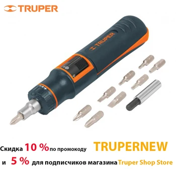 

Наборы ручных инструментов Truper 14145 Отвертка с трещоткой , биты , ,битодержатель,сталь хром-ванадий, эргономичная рукоятка