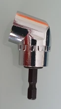Adaptador de brocas de ángulo magnético, 1/4 pulgadas, destornillador, mandriles y llaves inglesas, adaptador de taladro de ángulo ajustable de 105 grados