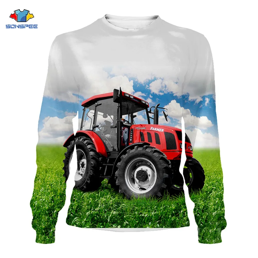 

Spring Autumn New Men Women Fashion Hoodies 3D Print Car Tractor Sweatshirt Long-Sleeved Hip Hop Tops Harajuku Pullover H10