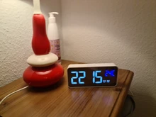 LED Digital Clock Temperature-Display Snooze Music 2-Alarms Usb-Cable Reloj Despertador
