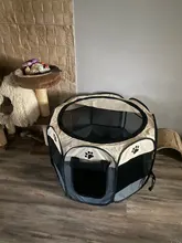 Jaula portátil plegable para mascotas, casa de perro para exterior, jaula octagonal para gatos, corralito de interior, perrera para gatos