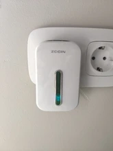 ZOGIN-timbre de puerta inalámbrico con autoalimentación, luz nocturna sin batería, enchufe europeo, para el hogar, 1, 2 botones, 1 y 2 receptores