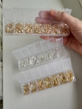 Unids/set de 3, 4, 5, 6, 7, 8 y 10mm, conectores de anillo de salto abierto, bricolaje para collar, kit para hacer joyas, Finding, conjuntos de suministros, 1370