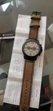 CURREN – reloj de pulsera deportivo para hombre, a prueba de agua, de cuarzo, militar, de cuero genuino, masculino
