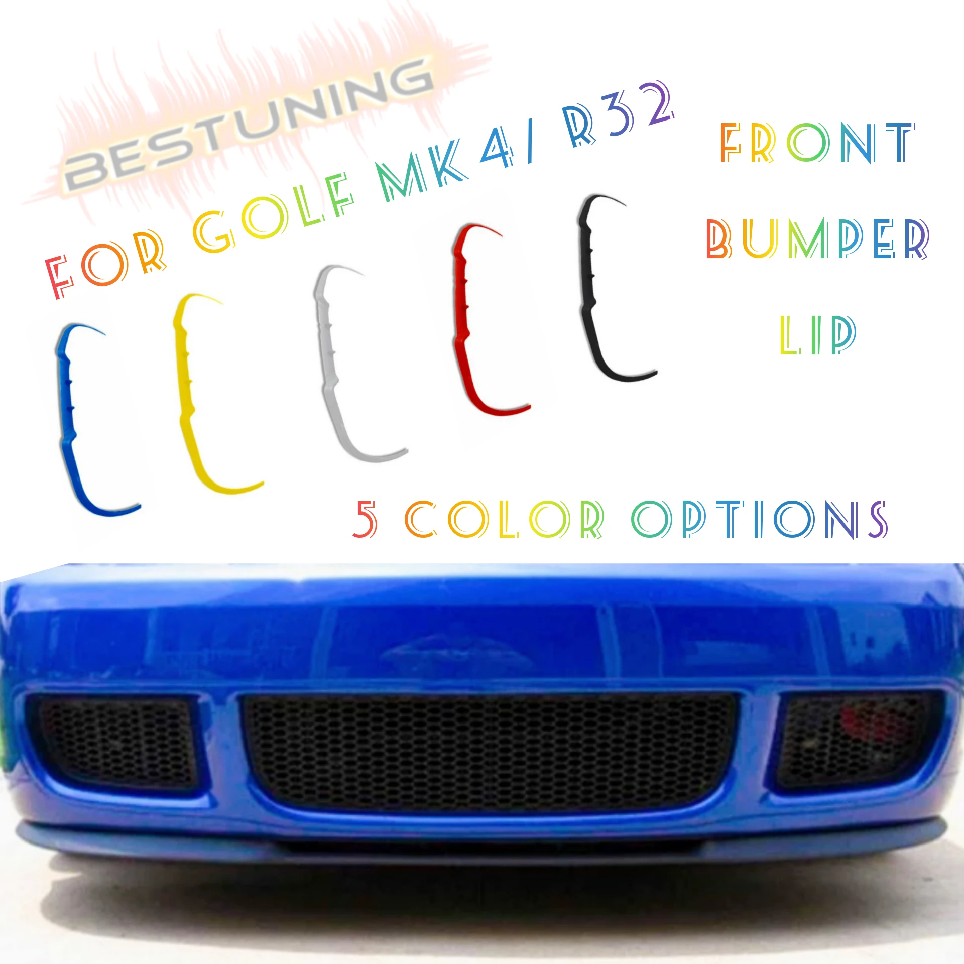 Per Vw Golf R32 Mk4 Cupra R Spoiler Anteriore Paraurti Anteriore Lip Spoiler Lip Universal 3Pcs Body Kit Look