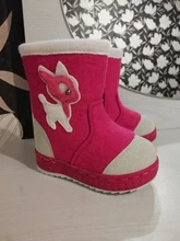 Shoes Boots Girls Childrens Mmnun Winter Wool for with Owl Warm ML9439 Size-23-32