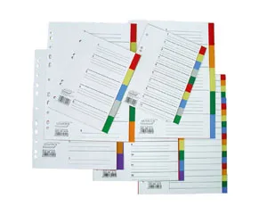 

Separator A5, plastic, 10 sections of color