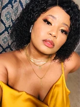 Pelucas de cabello humano con cierre Frontal para mujer, postizo de encaje de 5x5 con ondas profundas brasileñas de 30 pulgadas, color Natural con agua rizada