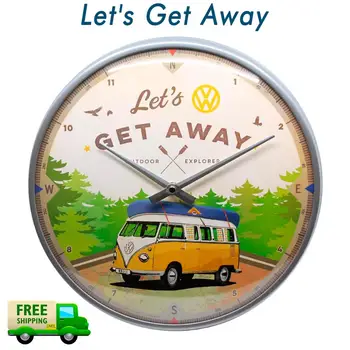 

Wall Clock Art Volkswagen Let's Get Away Dia 31 cm FREE SHIPPING