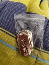 Colgante de hoja de afeitar Unisex, 8 Uds., collar de estilo Hip-hop, joyería de Metal, colgantes para artesanía Popular