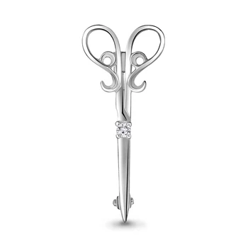 

Brooch AQUAMARINE with cubic zirconia, silver 925