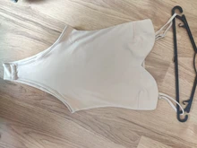 Shestyle mono mujeres Sexy sin espalda ropa de verano ropa de cuello en V Thong Nude Top Bodycon Club cuerpo negro dama elegante sin costura