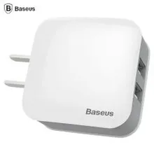 Baseus Letour 2.4A Зарядное устройство на 2 USB порта ZCL2B-A02(Бело-серый