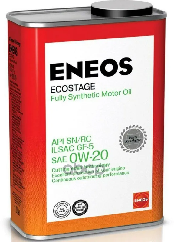 ENEOS Масло Моторное Синтетическое Ecostage Sn 0w-20 0.94л 8801252022015