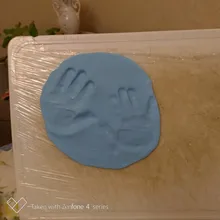 Kit de impresión de arcilla con huella de bebé, almohadilla de tinta de mano suave para padres e hijos, con memoria de huella dactilar de 30g, 1 unidad