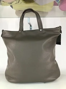 Сумка натуральная кожа Fabula F\W15.8 FK-GR\BR объемная на молнии