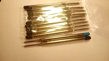 10 unids/lote, (negro) recambio de bolígrafo para, nuevo diseño varillas de bolígrafo/precio al por mayor recambio de bolígrafo de gel de metal de lujo