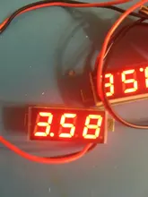0,28 pulgadas rojo azul Digital Mini pantalla LED módulo DC2.5V-30V DC0-100V del voltímetro del probador de voltaje medidor de contador de Panel de coche de la motocicleta