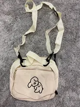 Bandolera de lona con estampado de dibujos animados para mujer, bolso de hombro tipo sobre