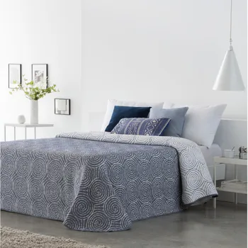

Bedspread Bouti REVERSIBLE SERON blue. Summer quilt. Color blue.
