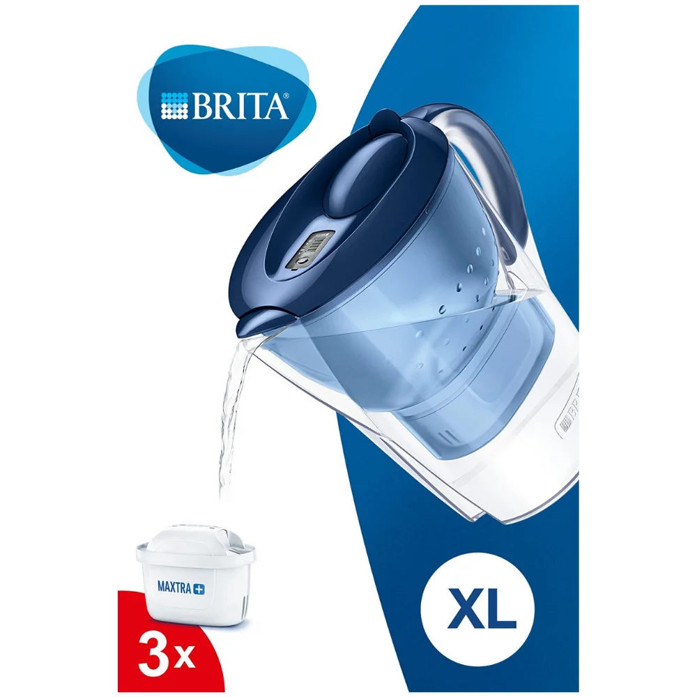 BRITA XL Water Filters Jug 3.5 L 3*MAXTRA+Filter Cartridges Blue Colored Healthy High-quality Material