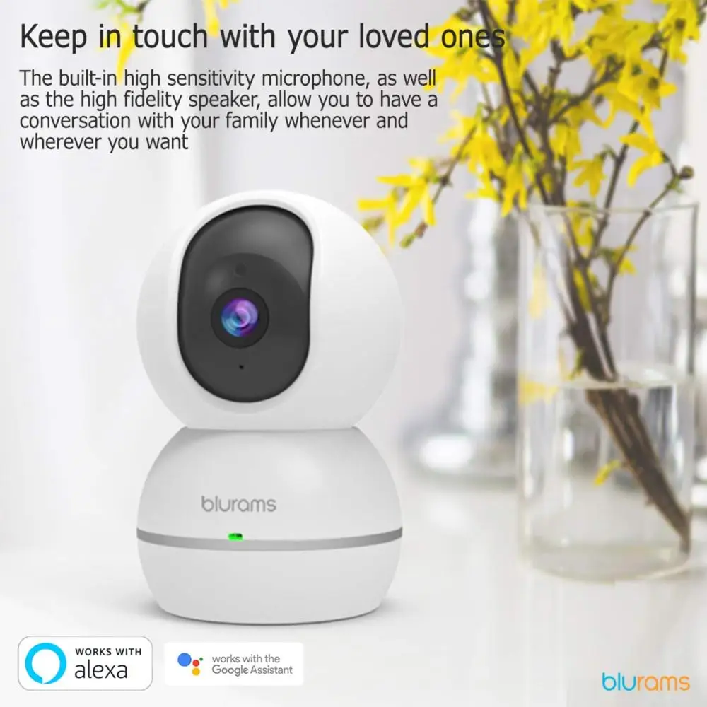  Blurams Snowman 1080p fhd Camera surveillance Dome for Hogar-WiFi Bidirecional DET. Intelligent Mot