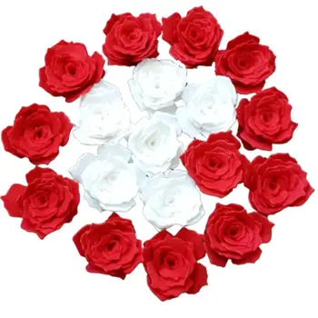 

100 Pieces Tattared 3D Large Felt Rose, Valentine's Day, Christmas Decorations, Wedding Decorations
