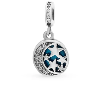 

Silver Pendant-charm with cubic zirconia and enamel sunlight sample 925