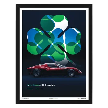 

Poster in the frame Alfa Romeo 33 stradale-red-1967, 32x42 cm