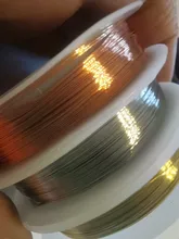 Colorfast-Cable de cobre para pulsera y collar DIY Beading, joyería de alambre dorado, plateado o rosa, 0,2 a 1 mm, fabricación de manualidades