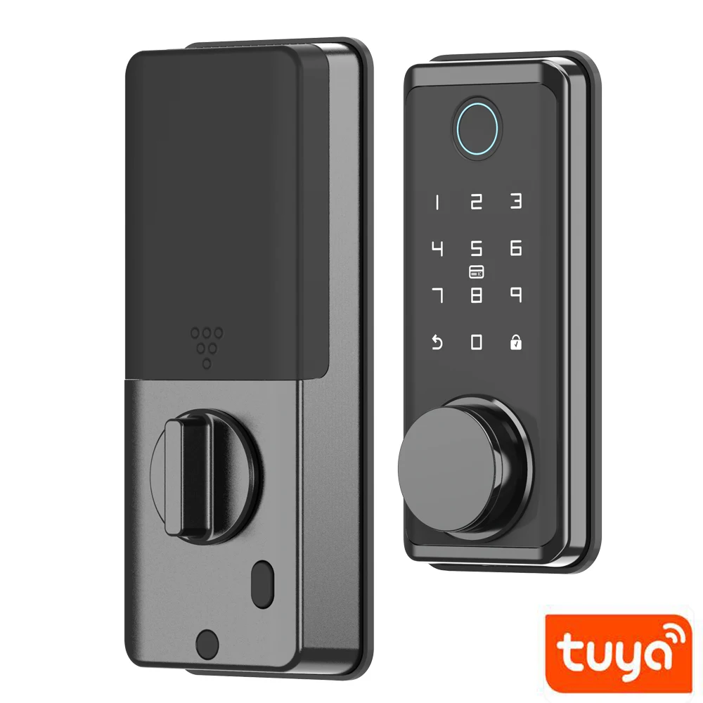 Bluetooth Tuya APP Smart Remote Control Fingerprint Biometric Password Code Deadbolt Automatic Latch Lock Smart Lock lockly smart lock Access Control Systems