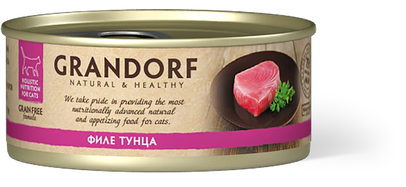 Филе тунца - GD 07 Корм для кошек Грандорф, Банка 70 гр, Grandorf - Цвет: Филе тунца - GD 07
