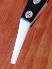 Pinzas cerámicas antiestáticas para cigarrillo electrónico de acero inoxidable, pinzas Cerámicas Industriales con aislamiento recto, Punta curva