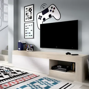 

Furniture under TV LEBO in white and NATURAL color