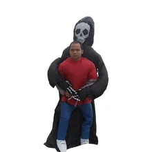 Серьги рука скелета-призрака надувной костюм для взрослых фантазия Мужчин Скелет забавные трусики Хэллоуин костюм для женщин Косплей Костюм ghostbuster