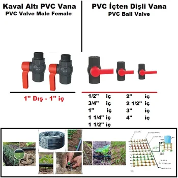 

Kaval Altı PVC Vana - PVC İçten Dişli Vana