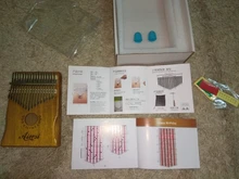 Bag Book Tune-Hammer Gecko Kalimba Thumb Instruction Koa Musical-Gift Aiersi 17-Keys