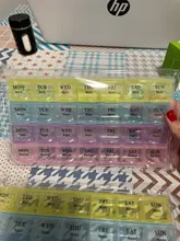 Caja para pastillas, contenedor organizador de almacenamiento, 4 filas, 28 cuadrados, semanal, 7 días, 1 Uds.