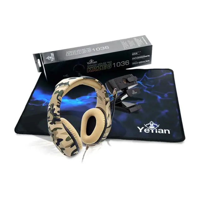 Yeyian-Juego de Edición Shinto, Auriculares Led de Camuflaje, Webcam Full HD, Alfombrilla rgb-YGK-SE20-01 6