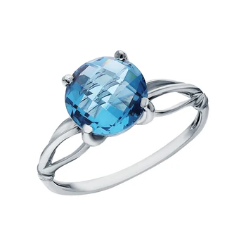 

Silver ring with Topaz sunlight sample 925